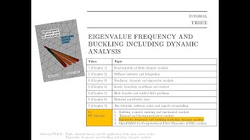Tutorial 3 - Eigenvalue frequency and buckling including dynamic analysis