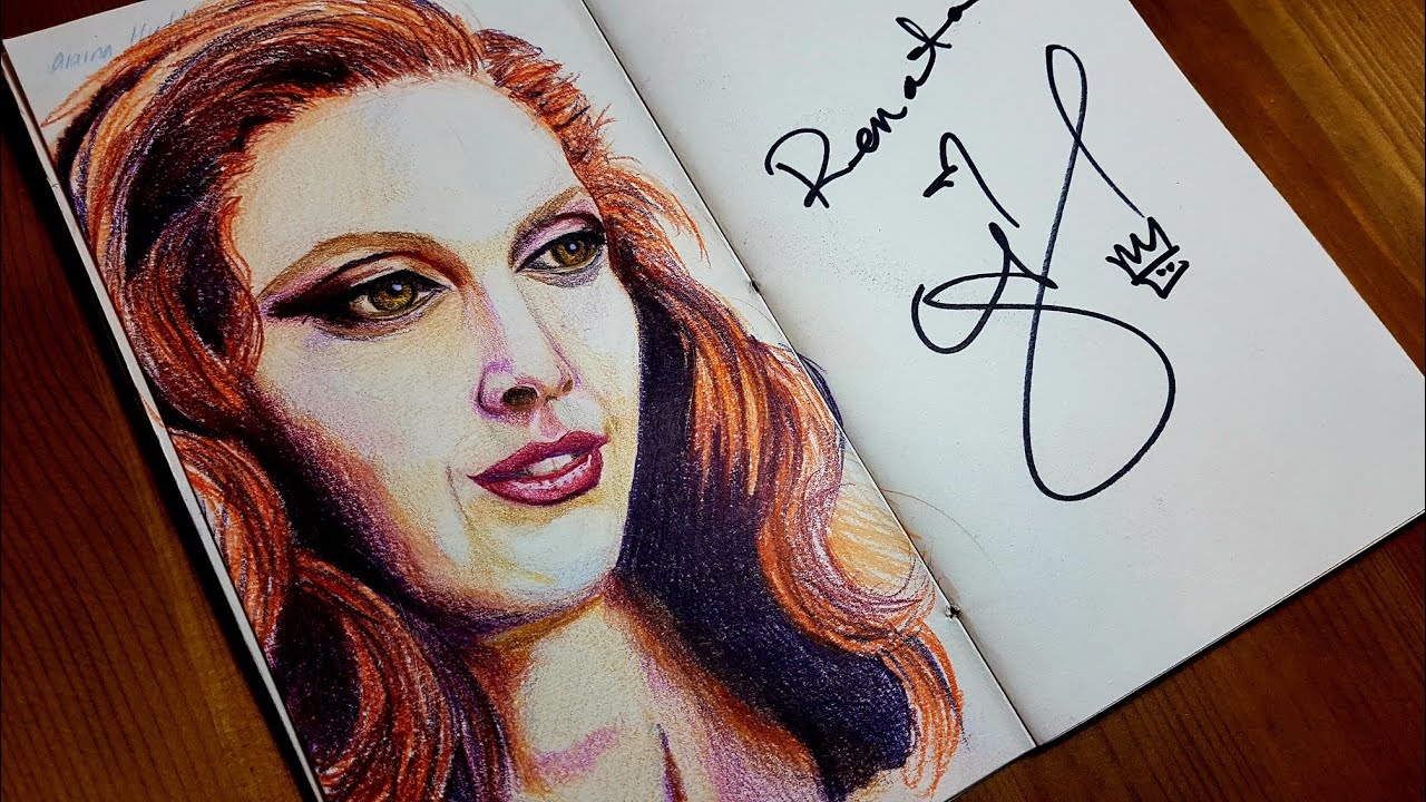 Kresba pastelkami - portrét - živé vysílání