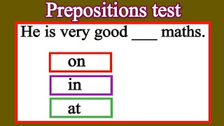 Prepositions practice in English grammar | preparations quiz | preparations quiz in,on,at