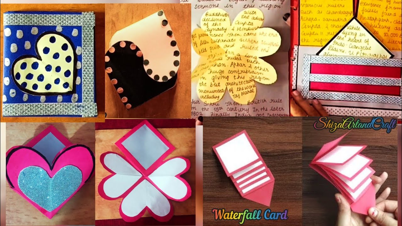 How to make 5 Different Cards for Scrapbook Scrapbook Cards Ideas