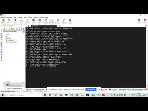 Bioinformatics 06: Basic Linux Commands. Part 2: rm, nano, less, head, tail, wc, grep and redirect.