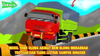 Truck Shaking Load Image of Truck Crashing into Sampek Sidewalk | Vibrating Truck Car Image screenshot 5