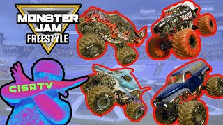 Monster Jam CRAZY Racing, Freestyle, Crashes, Stunts & Backflips #4 | GRAVE DIGGER, MEGALODON, MAX-D