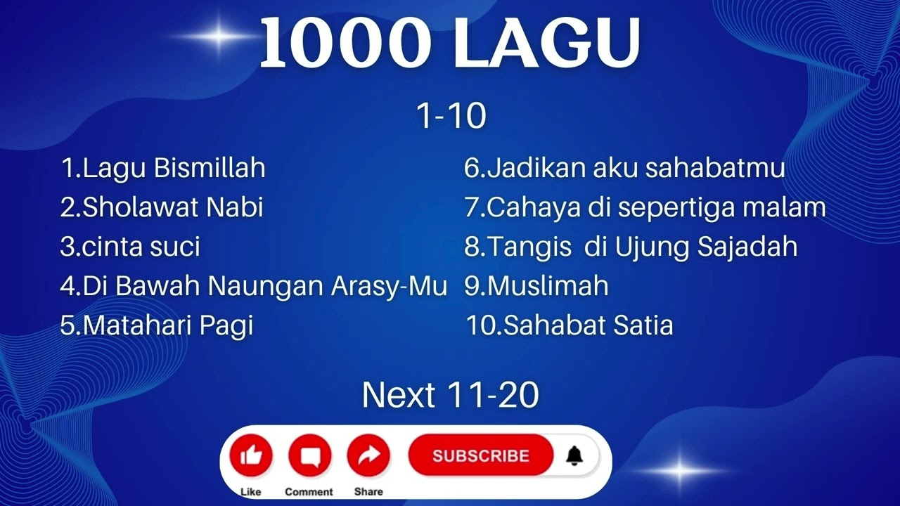 1000 Lagu Enak di dengar MP3 1-10