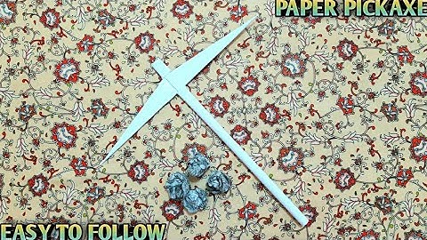 HOE MAAK JE PAPIER PICKAXE | DIY PAPIER PICKAXE | Eenvoudig stap voor stap te volgen