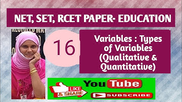 Variables || Types of Variables || Research in Education || All NET, SET, RCET | NTA UGC | Education