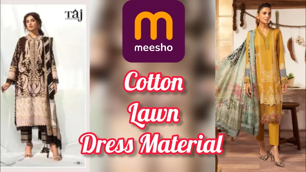 Pakistani Suits/ Cotton Lawn Dress Material/ Meesho Suit Haul/ Pakistani Lawn Suits 