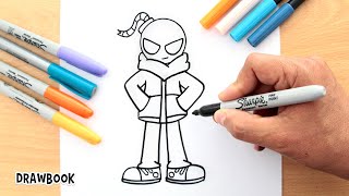 How to draw WHITTY | Friday Night Funkin (FNF)