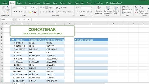Como unir varias columnas en una sola en Excel