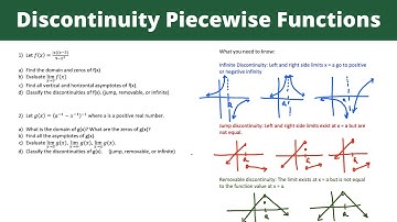 Discontinuity Piecewise Functions - Calculus