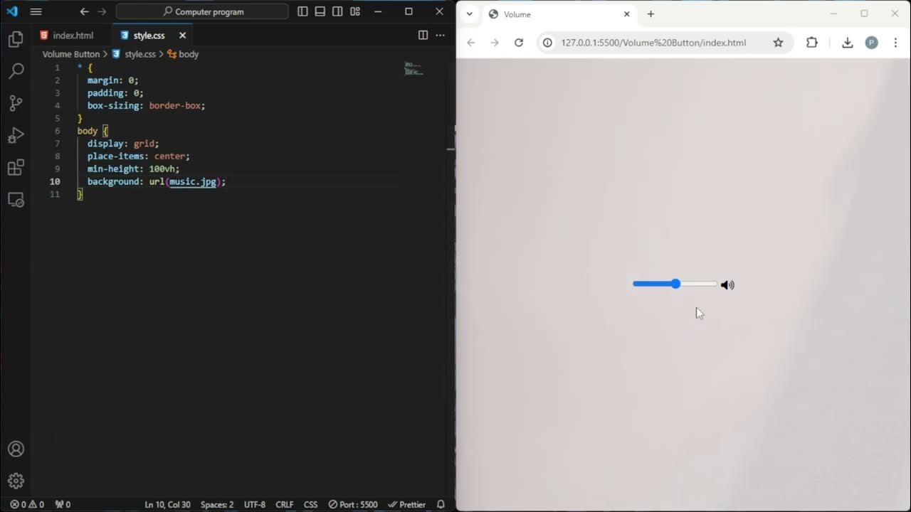 Creating a Sleek Volume Button with HTML/CSS - YouTube