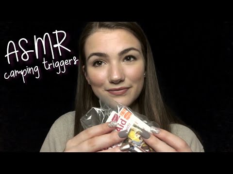 ASMR Camping Themed Triggers ⛺️ Whispered Tapping, Scratching, and Crinkling