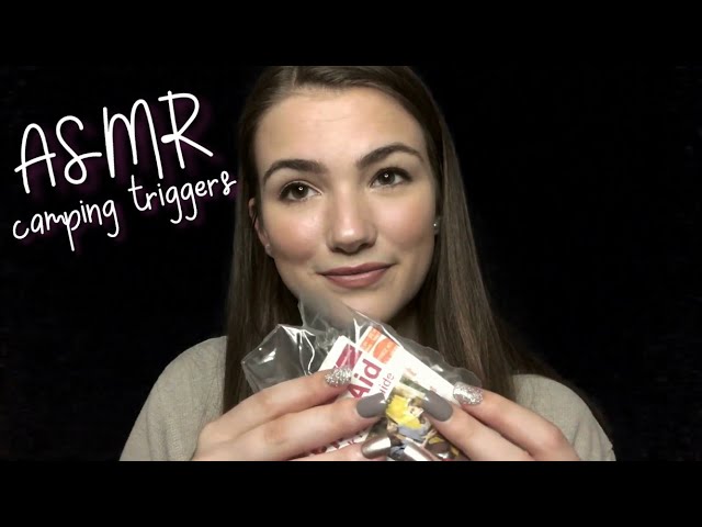 ASMR Camping Themed Triggers ⛺️ Whispered Tapping, Scratching, and Crinkling