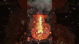 Red Hot Iron Ball vs Hydraulic Press | Satisfying Crush Experiment 🔥 #ytshorts