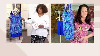 Kim Gravel x Swimsuits For All Blouson Tankini with Skirted Bottom on QVC