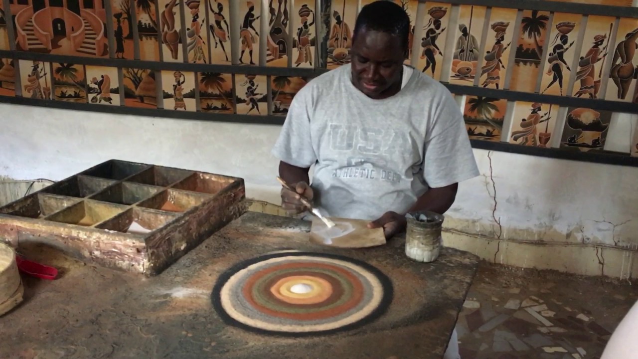 Sand art in Senegal