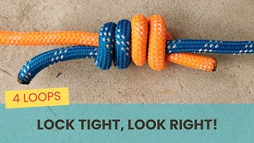4 Loops of Power - Lock Tight, Look Right #knotskill #shortvideo #diy #tips