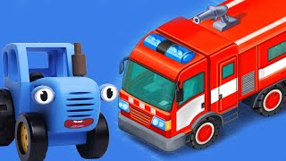 Синий трактор покажет как устроена пожарная машина мультик для малышей