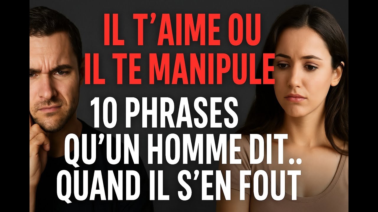 Il profite de toi et tu ne le vois pas encore : 10 phrases qui trahissent ses vraies intentions