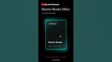 ⚡ Electric Border Effect | HTML and CSS #coding #education #shorts #trending #support