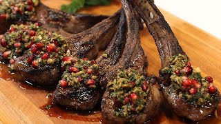 Exclusive Grilled Lamb Chops With Pomegranate Pumpkin Seed Gremolata | Chef Capon Details