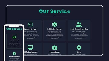 Responsive Service Section for a Website in HTML and CSS || Our Service Section HTML CSS