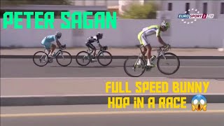 Peter Sagan's Epic Bunny Hop in Full Speed