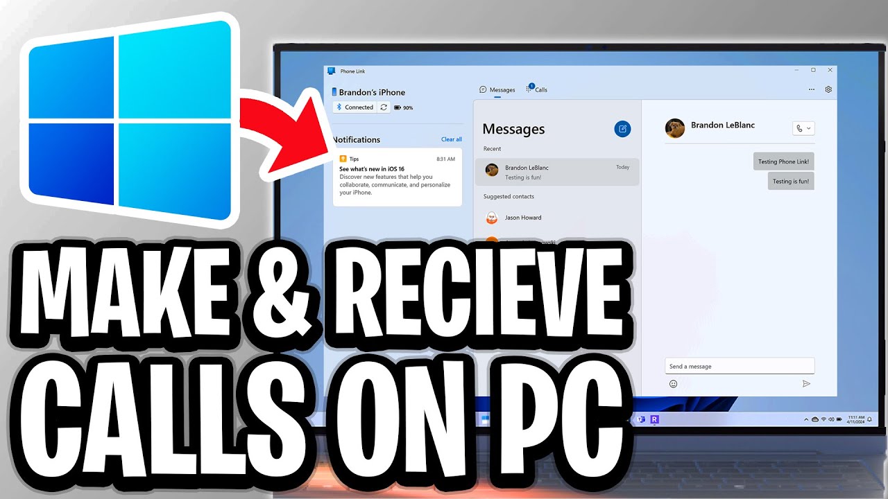 How To Make and Receive Phone Calls In Windows 11 - Step By Step