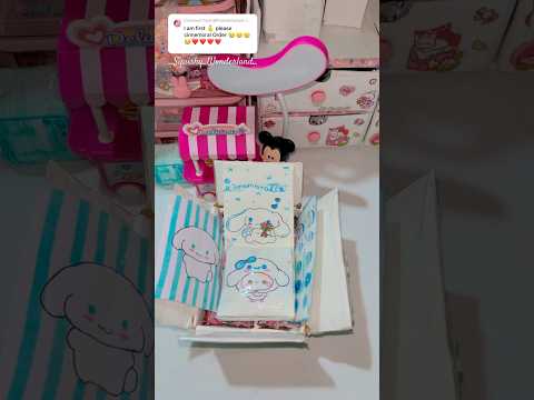 ASMR packing a cute cinnamon roll squishy with photo card ✨✨🎀