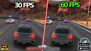 CarX Highway Racing - Mini Cooper-S | 30 FPS VS 60 FPS [ 4K Resolution - iPhone 11 Pro Max screenshot 1