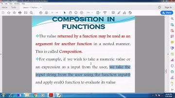 Mathematical Functions (floor, ceil, sqrt) and Composition in Functions.