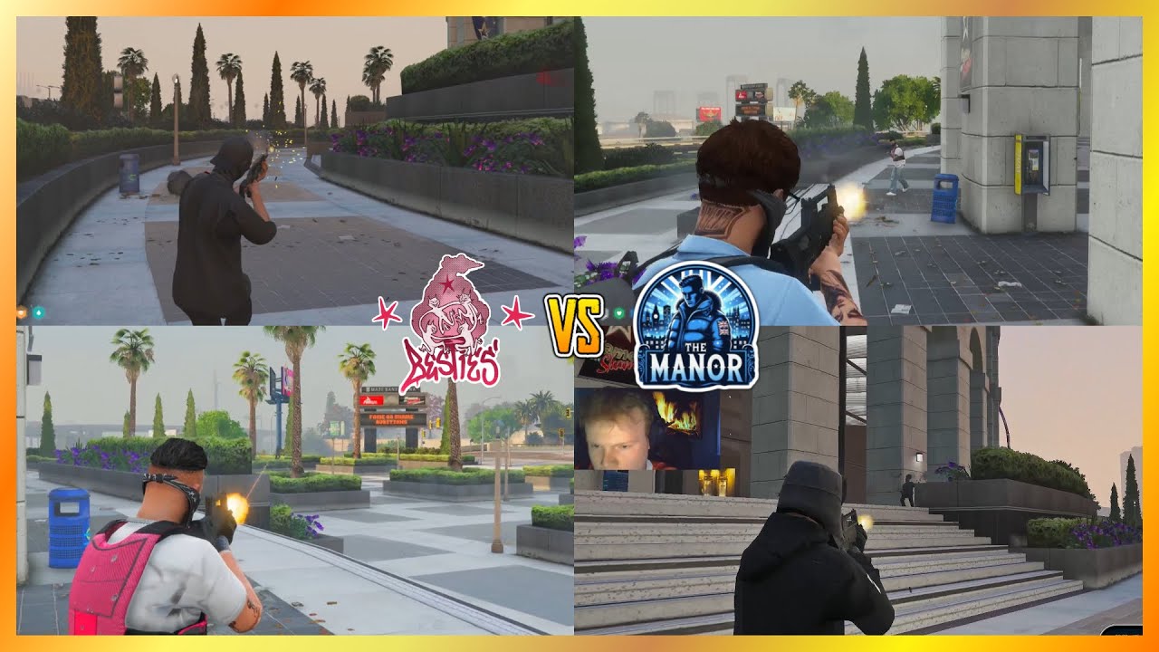 Лучшие друзья против Манора на арене Maze Bank (от нескольких точек зрения) | NoPixel 4.0 GTA RP