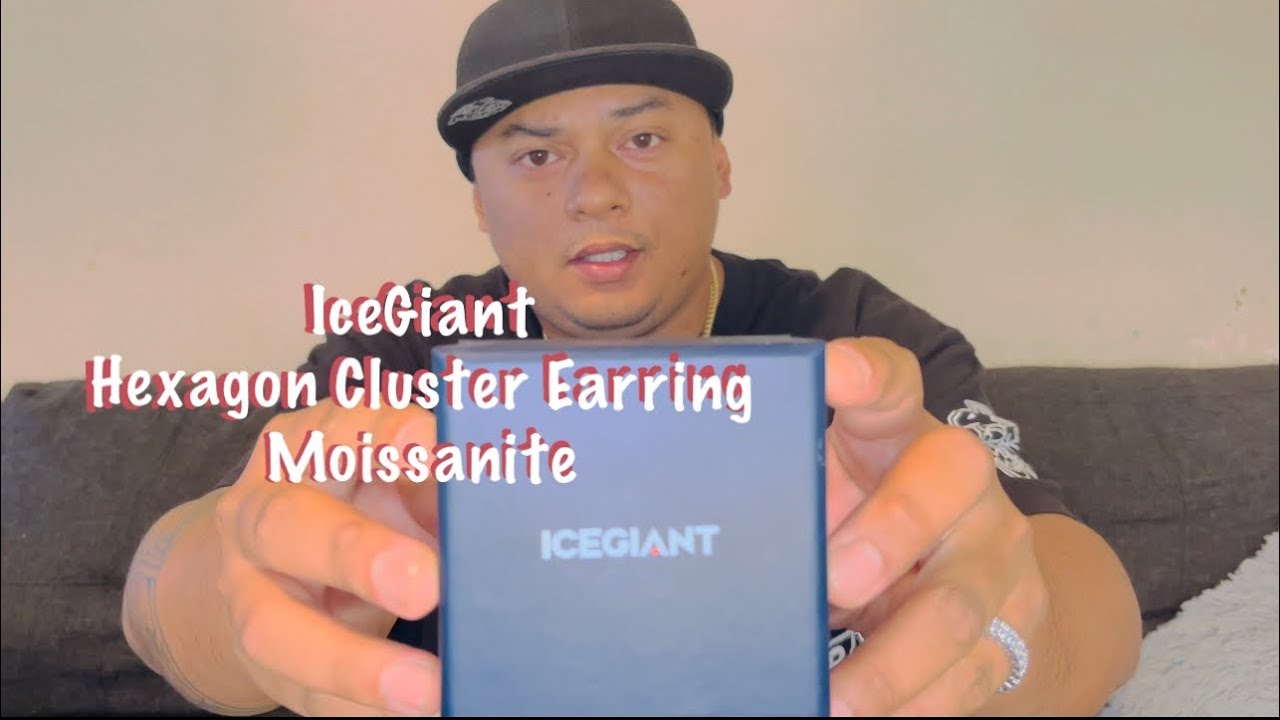 IceGiant Hexagon Cluster Moissanite Earring
