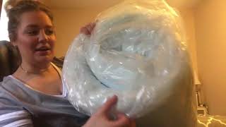 Lucid 4” memory foam mattress topper unboxing and review