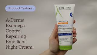 A-Derma Exomega Control Repairing Emollient Night Cream Texture | Care to Beauty