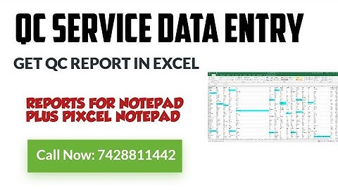 QC report | QC Service |Data Entry | QC report Software  Pixcel notepad |Notepad Plus |Error report