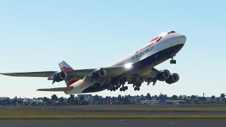 Very Low Dangerous landing!! British Airways Boeing 747 Landing At Sydney Airport MFS2020