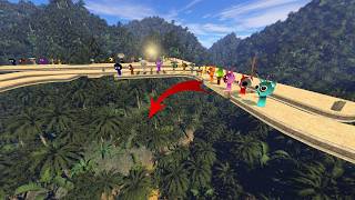 SPARTAN KICKING ALL SPRUNKI CHARACTERS OFF DEATHRUN TROPICAL ISLAND! IN GARRY'S MOD