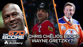 Chris Chelios hangs with Michael Jordan, books mystery guest Wayne Gretzky