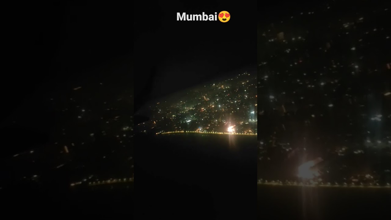 Night view of Mumbai from plane😍 