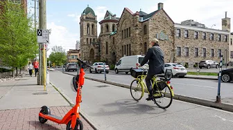 O'Connor Street Protected Bike Lane (Ottawa, ON - May 2024)