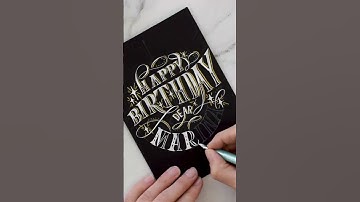 Fabulous Hand Lettered Birthday Card (Time Lapse)