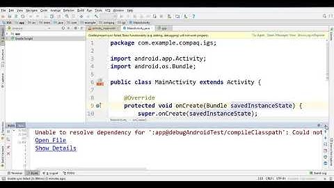 Unable to resolve dependency for 