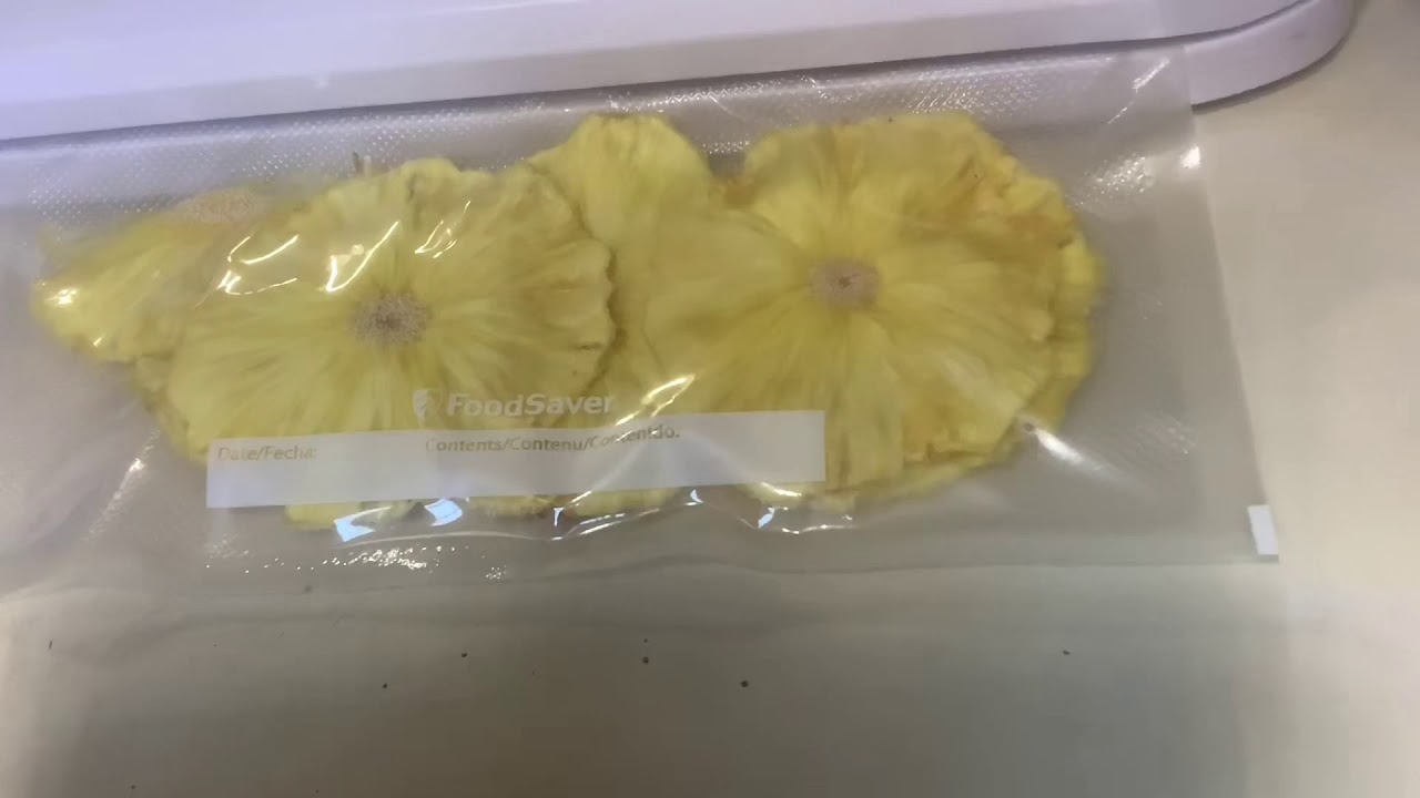 Vacuum packing our dehydrated pineapple! YouTube