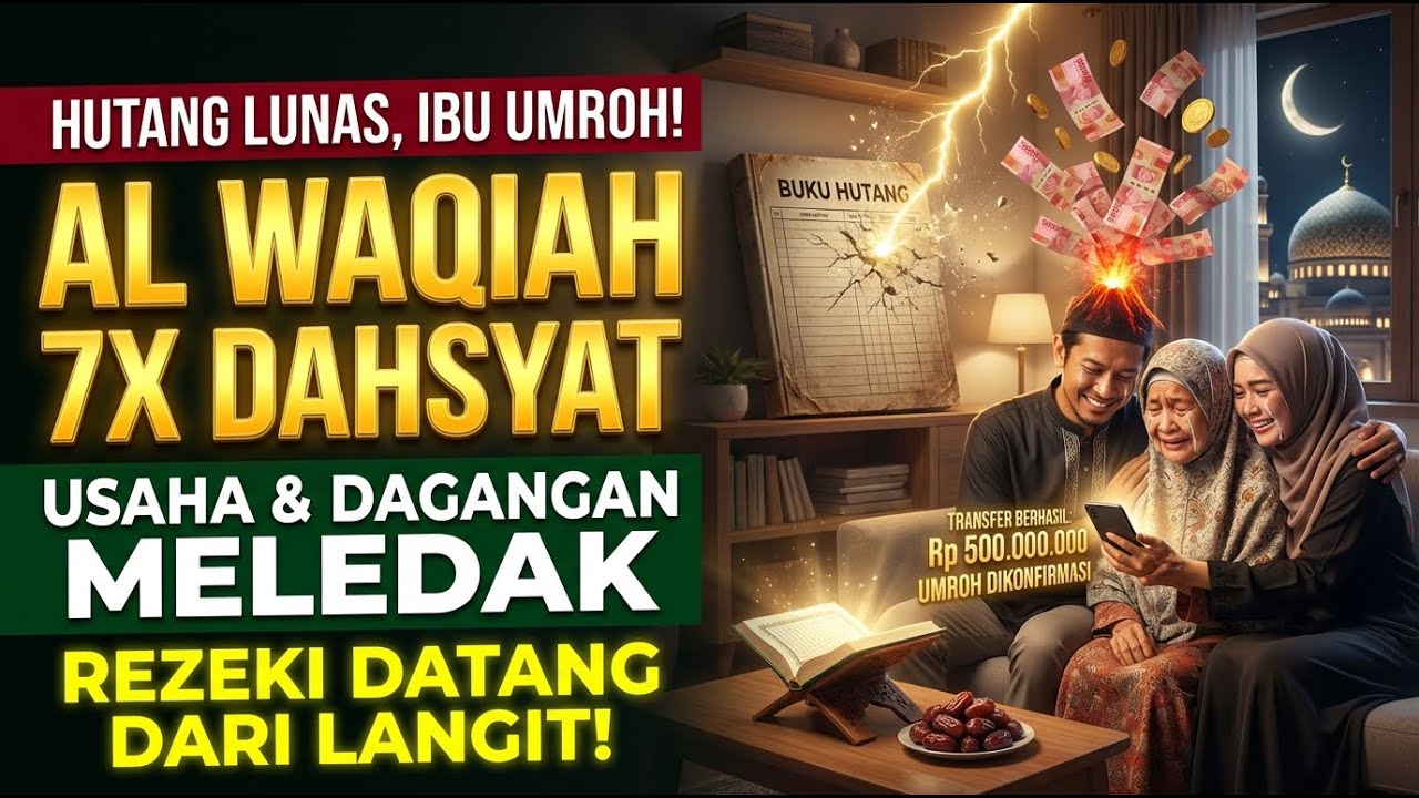 Surah Al Waqiah 7x Magnet Rezeki Besar Solusi Bebas Hutang Puasa