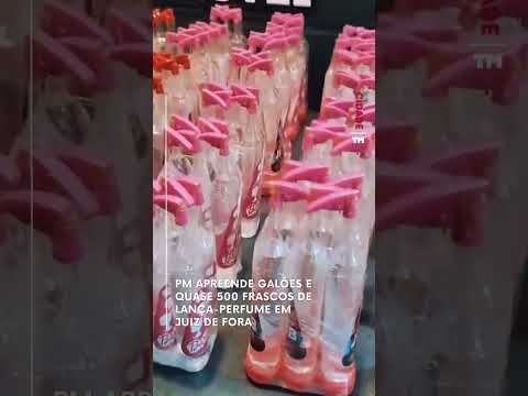 PM apreende galões e quase 500 frascos de lança-perfume em Juiz de Fora