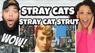 YALL CRACK US UP!.| FIRST TIME HEARING Stray Cats  Stray Cats Strut REACTION