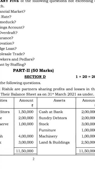 inter 2nd year Commerce Model Question Paper 2022