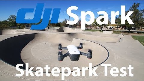 DJI SPARK CHASES ME AROUND SKATEPARK - DJI Spark Active Track test and review