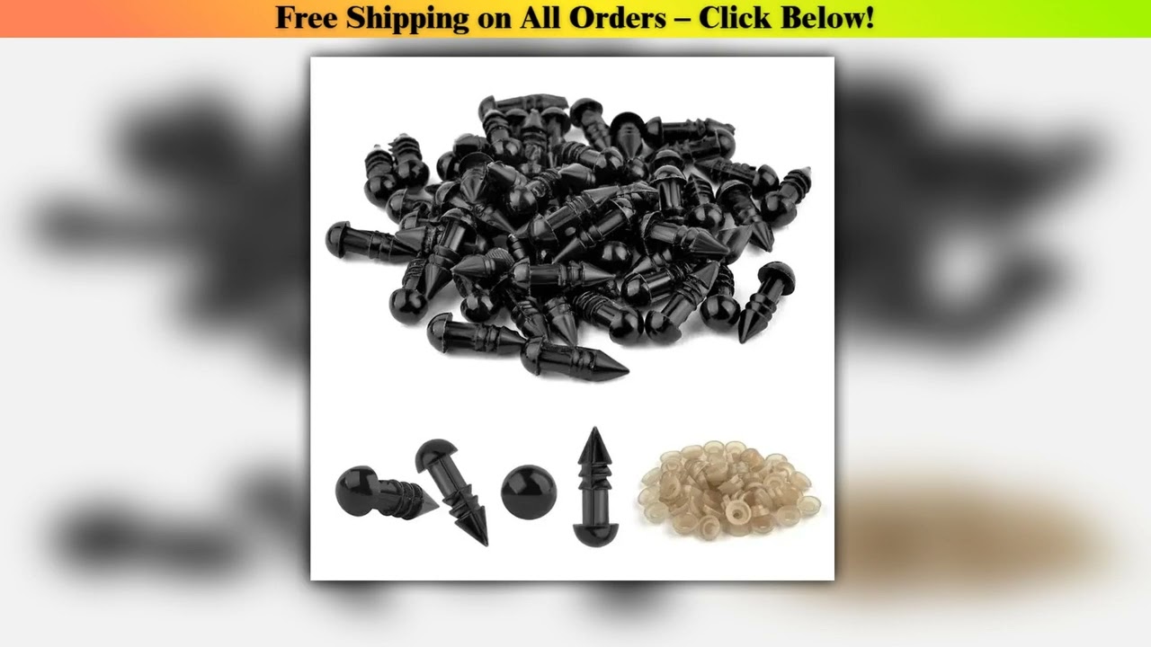 50100pcs 518mm Black Plastic Safety Eyes Eyeball Doll Accessories For Toys Amigurumi Diy Kit Crafts